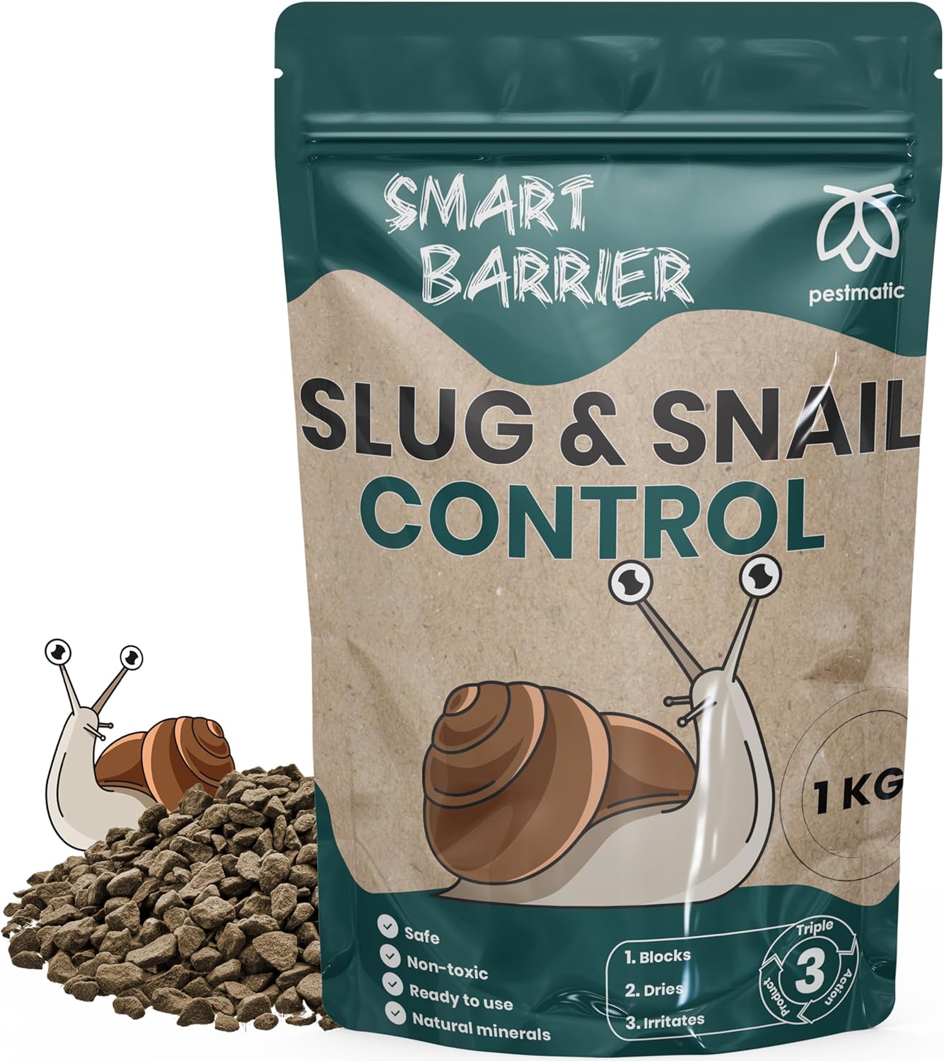 Pestmatic Smart Barrier slug and snail repellent, physical deterrent