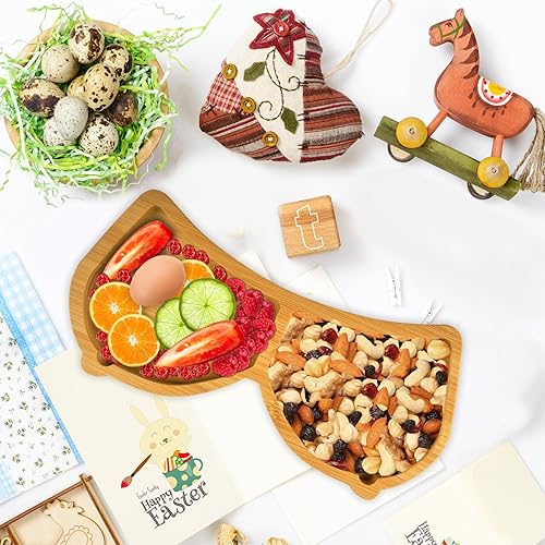 Miniatura 5 de Grande divertida tabla de charcutería, bandeja de servir de bambú, tabla de charcutería de bambú macizo, tabla de aperitivo única, plato de servir