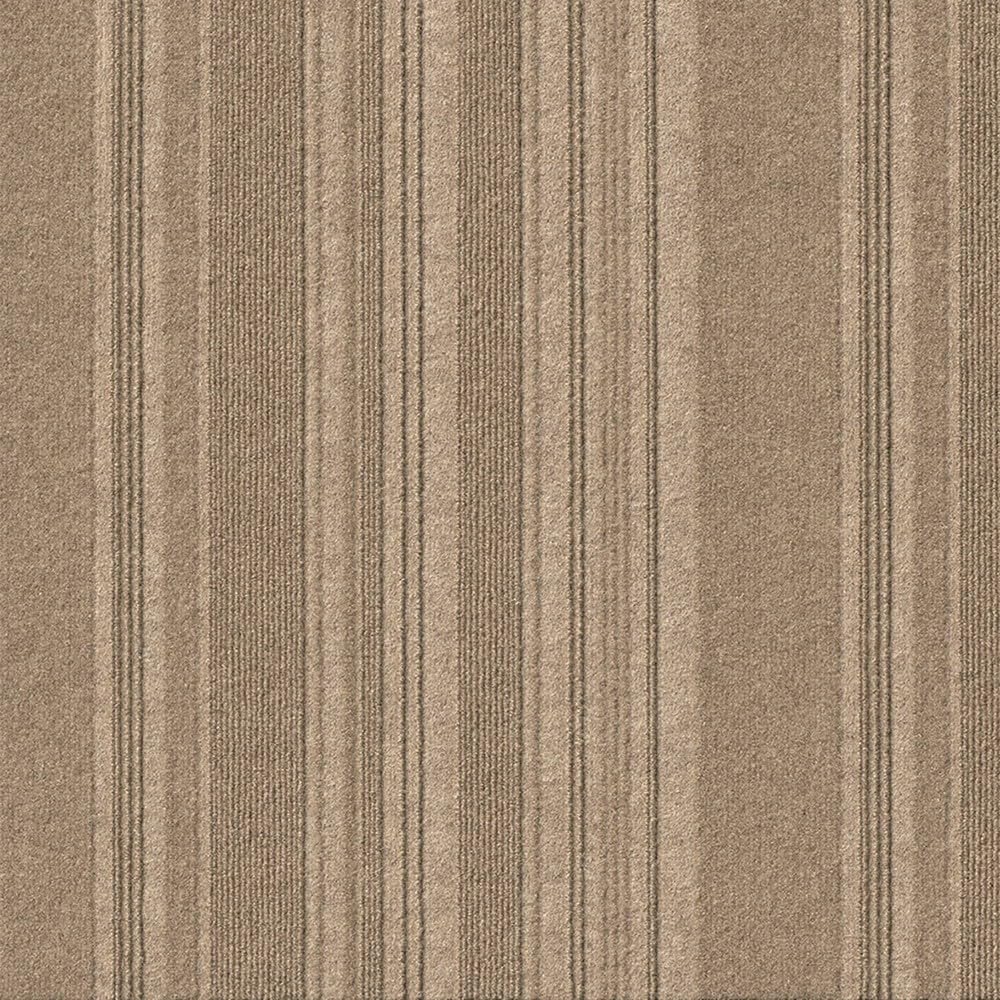 Photo 1 of Peel and Stick First Impressions Barcode Rib Taupe 24 in. x 24 in. Commercial Carpet Tile (15 Tiles/Case)