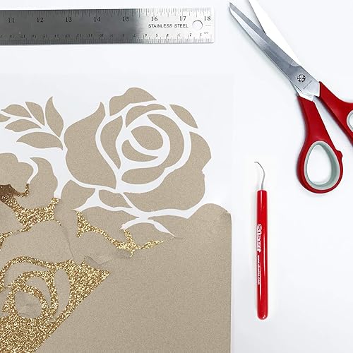 Miniatura 3 de Siser Rollo de vinilo de transferencia de calor con purpurina HTV de 11.8 x 10 pies (oro viejo)