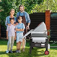 Vista 2 de Creole Feast CFB3001 Caldera de cangrejos al aire libre de 70 QT con paleta agitadora y ruedas, caldera de mariscos resistente con soporte