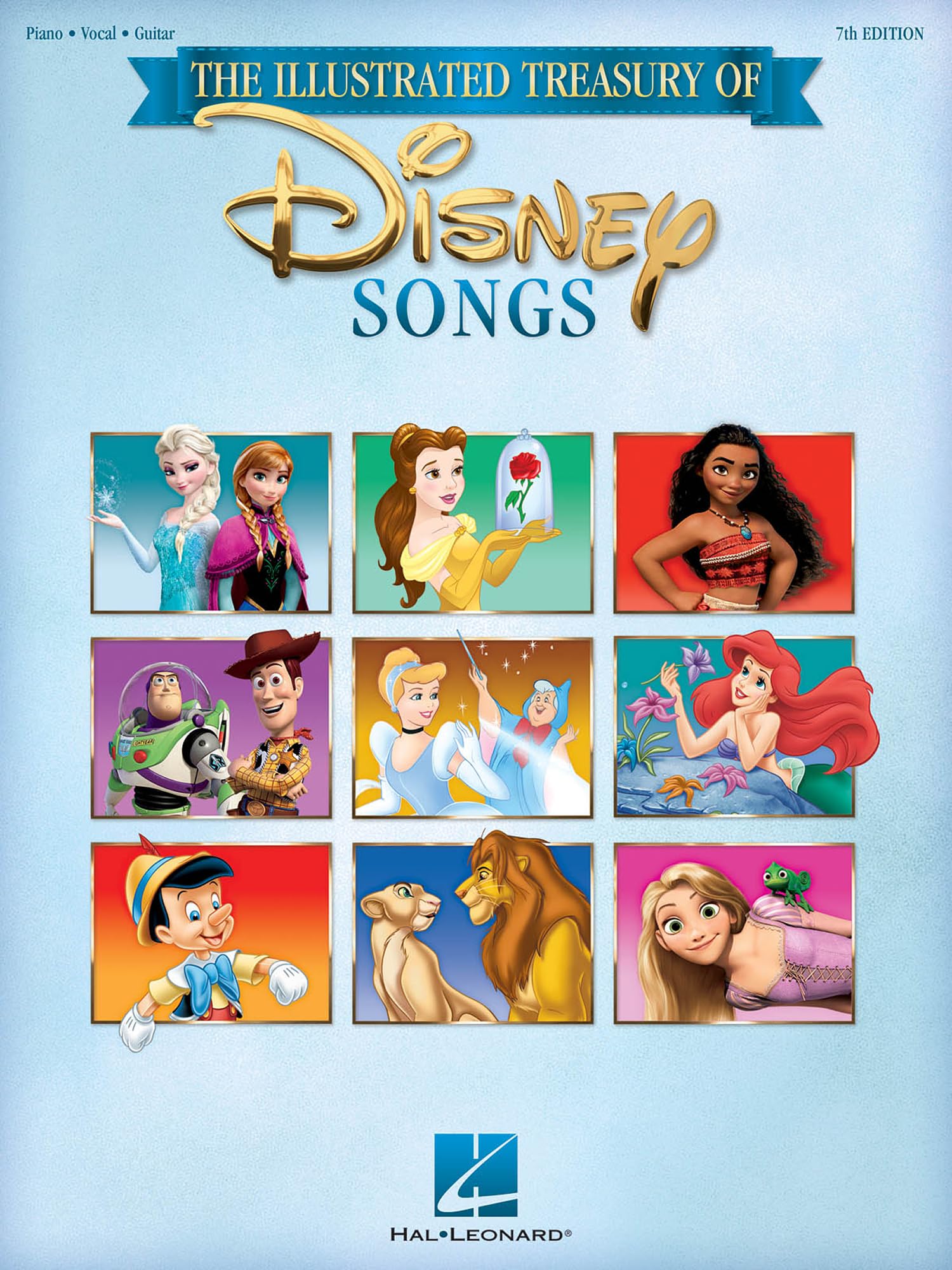 Disney Music The Illustrated Treasury: Piano Vocal Guitar Songbook for Singers and Musicians | 70 Disney Classics for Piano Players | Disney Sheet Music Collection