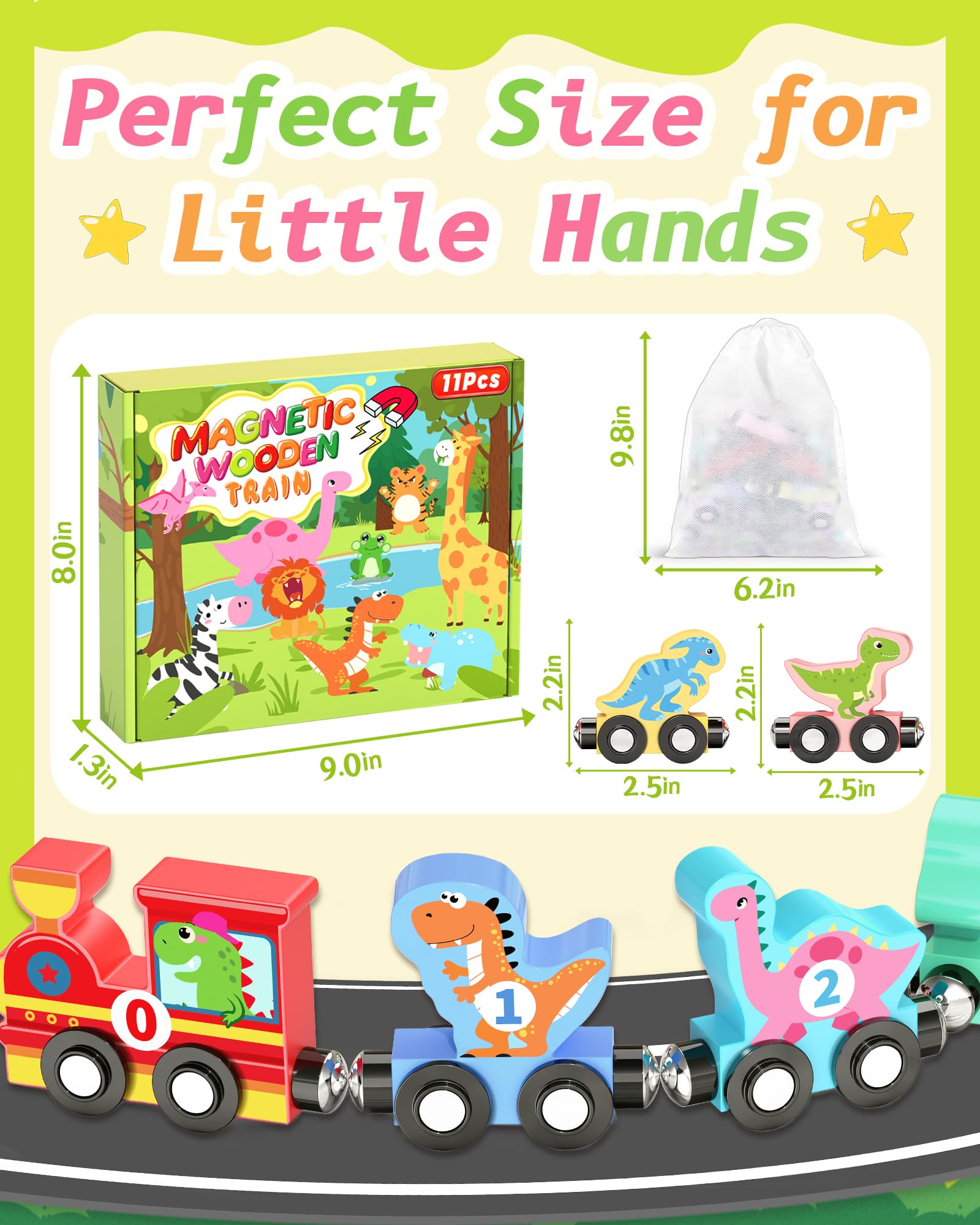 Magnetic Dinosaur Train Set - Toddler Toys -7 Magnetic Dinosaur Train Set - Toddler Toys -7