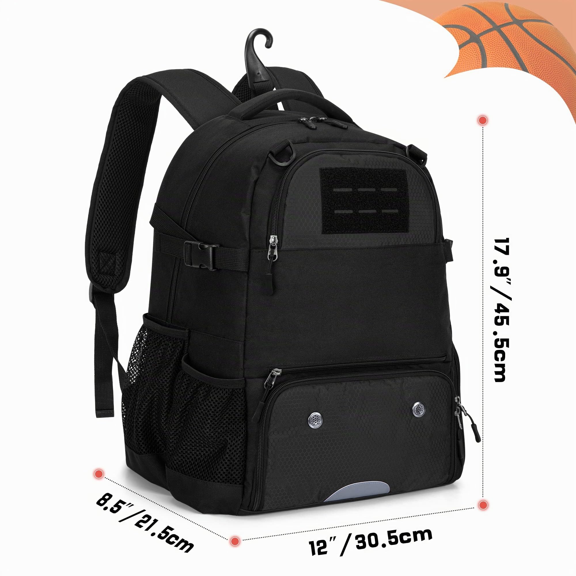 DSLEAF Basketball-Rucksack für Kinder, Basketballtasche mit separatem belüftetem Schuhfach für Basketball, Fußball, Volleyball und Fußball