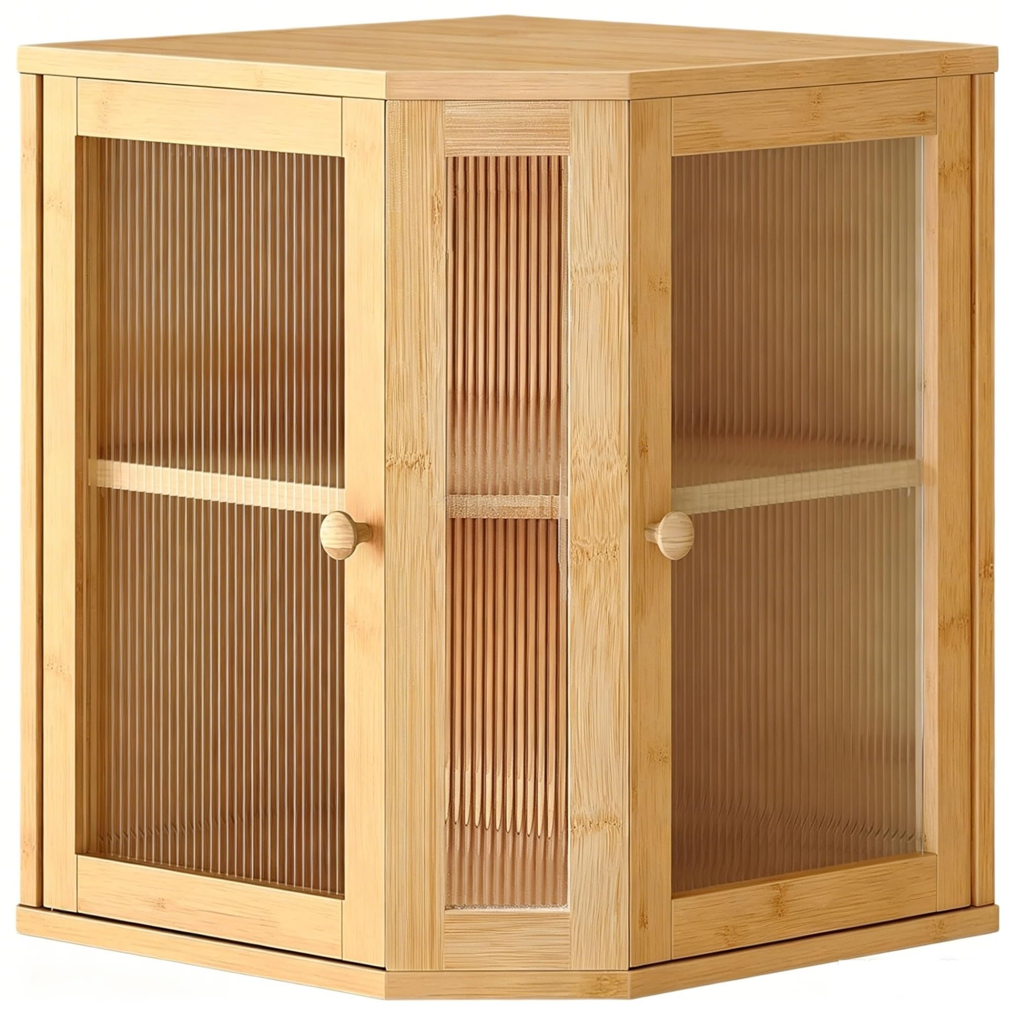 YAIUNHIQ Bread Bin 2 Tier Bamboo Wood Bread Storage Box Bamboo Wood Capacity Bread Storage Container for Kitchen, Dining Room, Worktop