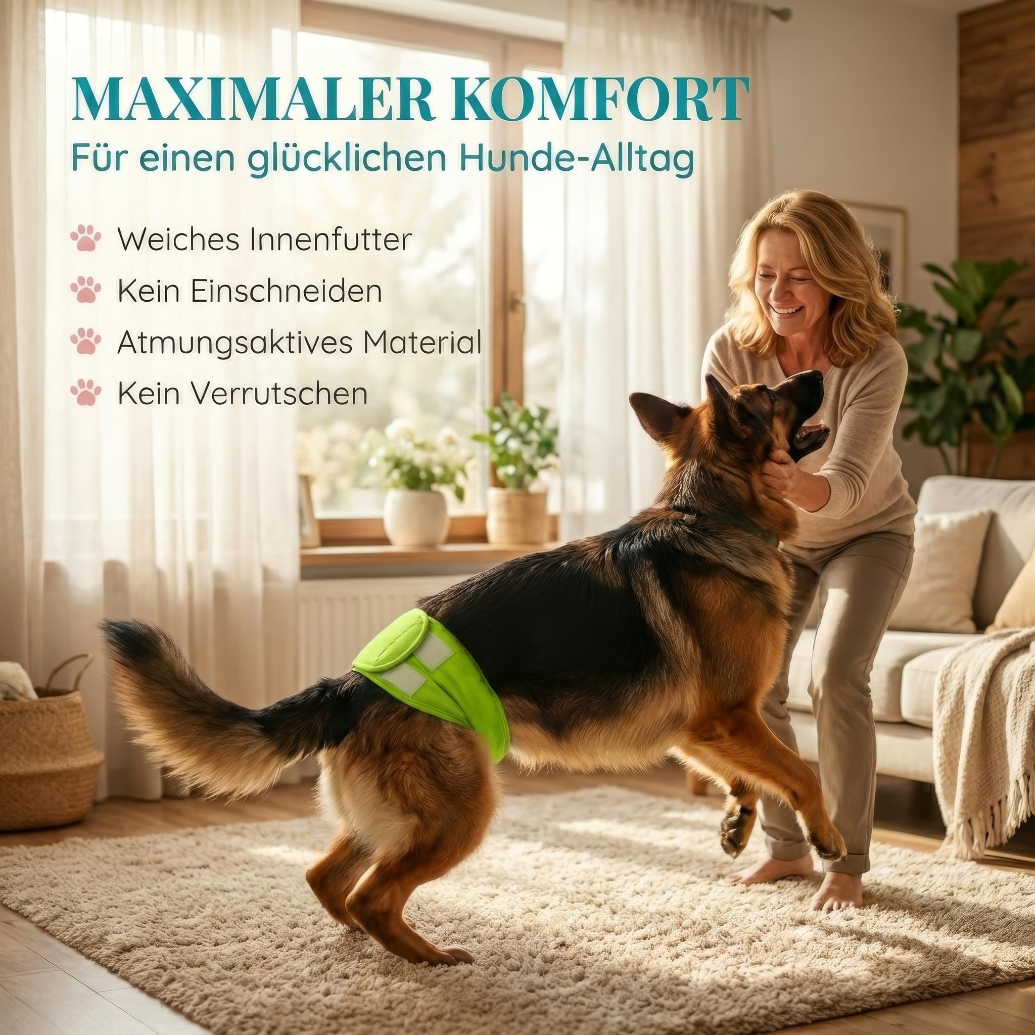 HUND IST KÖNIG Pañales para perros para perros [3 unidades] pañales absorbentes para perros | cómodos pañales para perros en caso de incontinencia para perros – Pañal respetuoso con el medio ambiente