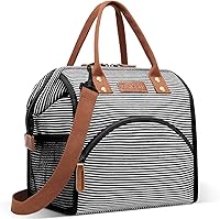 Vista 11 de LOKASS Bolsa de Almuerzo Aislada Lonchera de Apertura Amplia Bolsa Tote de Almuerzo Soporte Grande para Bebidas Organizador de Aperitivos de Nailon
