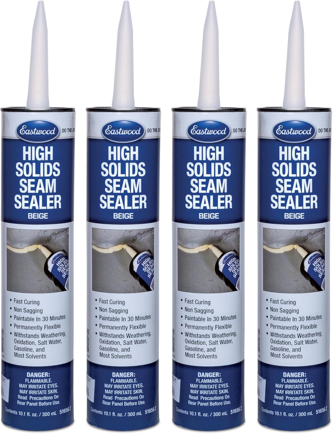 Eastwood Flexible Insulated Waterproof Black Seam Sealer Cartridge Floor Trunk Fender | 2 Pack