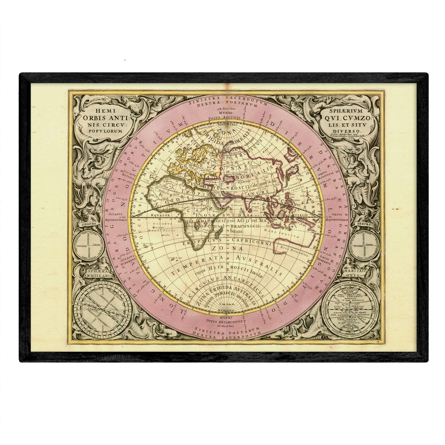 Nacnic Sheets with ancient astronomical map. Star Chart Poster A3 size