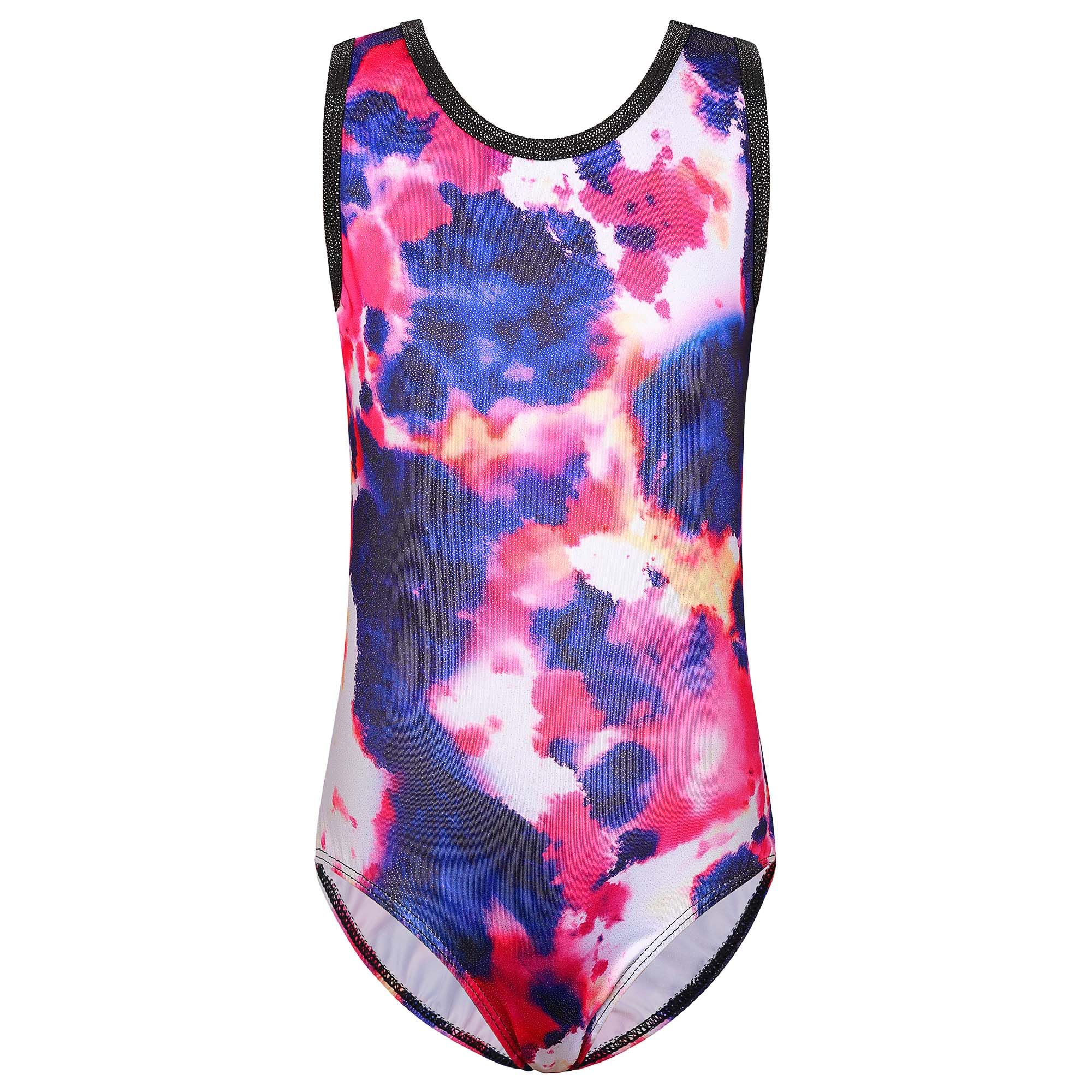 XFGIRLS Justaucorps De Danse Sans Manches À Imprimé Mignon Pour Filles (3-14 Ans) - Tenue De Gymnastique Ballet Et Danse
