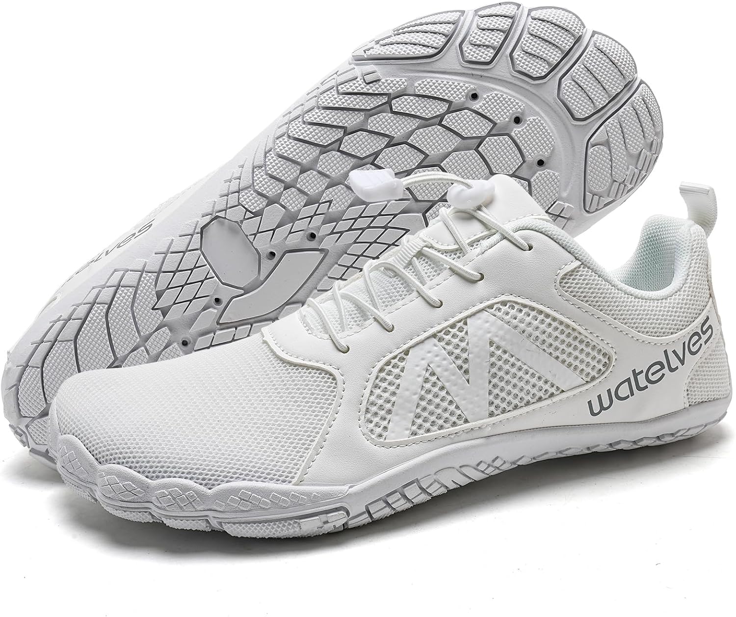WateLves Barefoot Water Shoes for Women Men Wide Toe Quick-Dry Lightweight Mesh Breathable Aqua Shoes for Beach Swim Yoga Exercise Surf Pool Boat