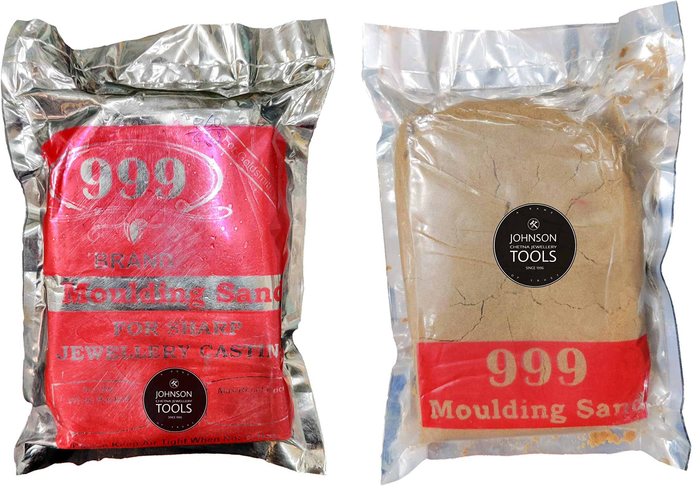 Johnson Tools Casting Molding Sand (1kg) - for Gold Silver Copper Brass Aluminum Jewellery Making Casting Moulding Sand