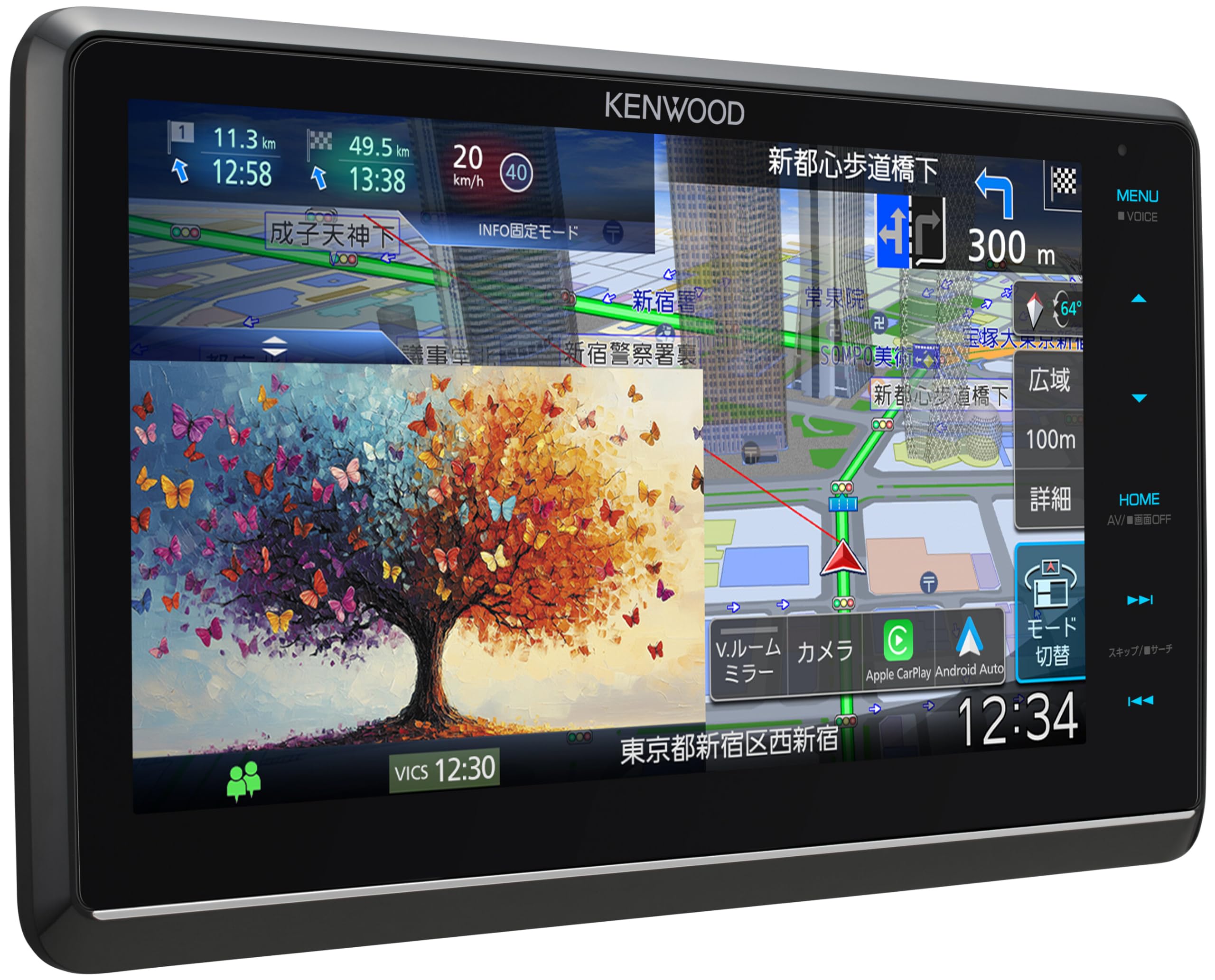 12♪KENWOOD ケンウッド カーナビ MDV-D308BT 地図更新2025年第1版(2025秋