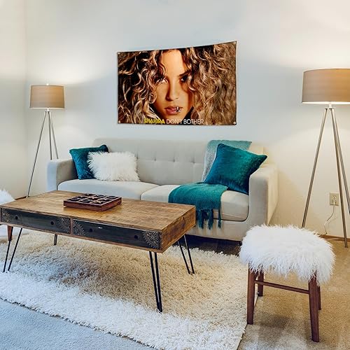 Miniatura 6 de ZykAa Póster sexy de Shakiras de 3 x 5 pies cosido doble alrededor del borde para decoración de sala de estar y dormitorio