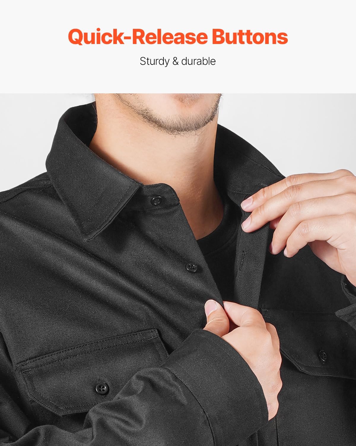 VEVOR mens Flame Resistant Welding Jacket - Image 4