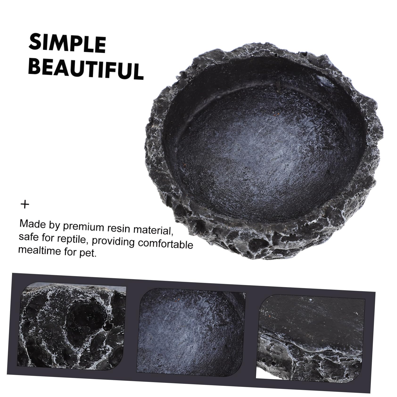 BESTonZON Convenient Reptile Water Dish Durable Feeding Bowl for Turtles Lizards and Snakes Non Slip Design for Easy Feeding Reptile Accessory for