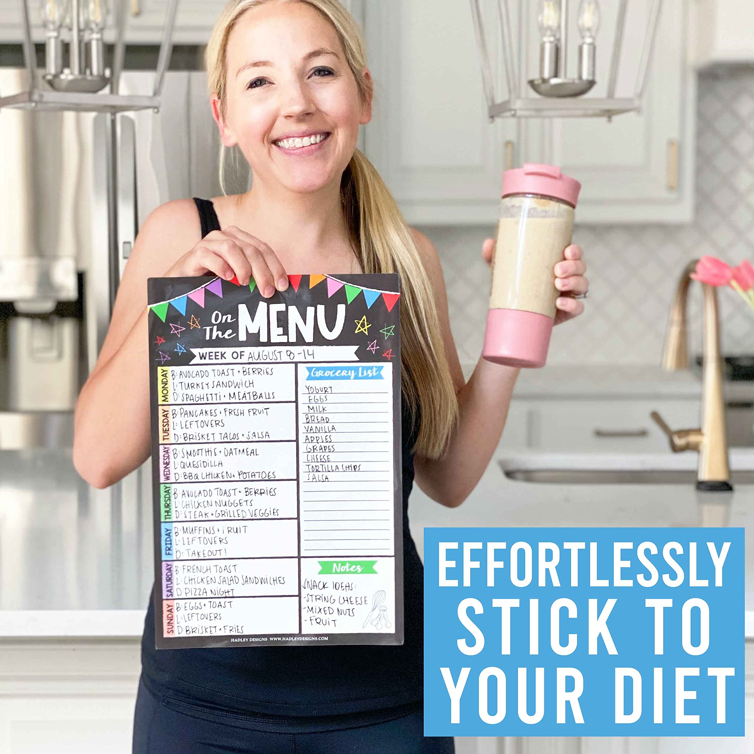 Weekly Meal Planner Dry Erase Board for Refrigerator Colorful