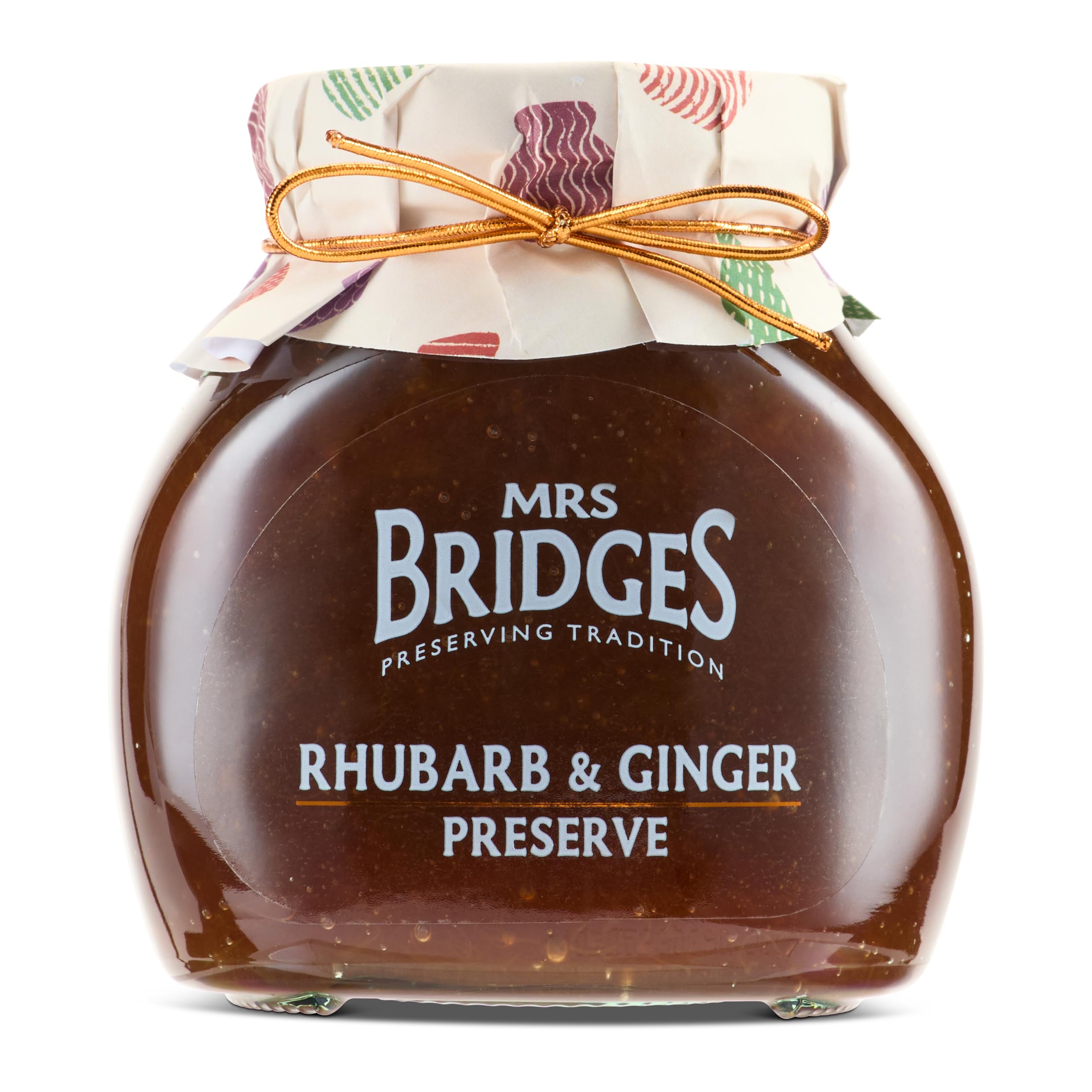 MRS BRIDGESRhubarb & Ginger Preserve, Made in Scotland, 12oz Jar (Pack of 3)