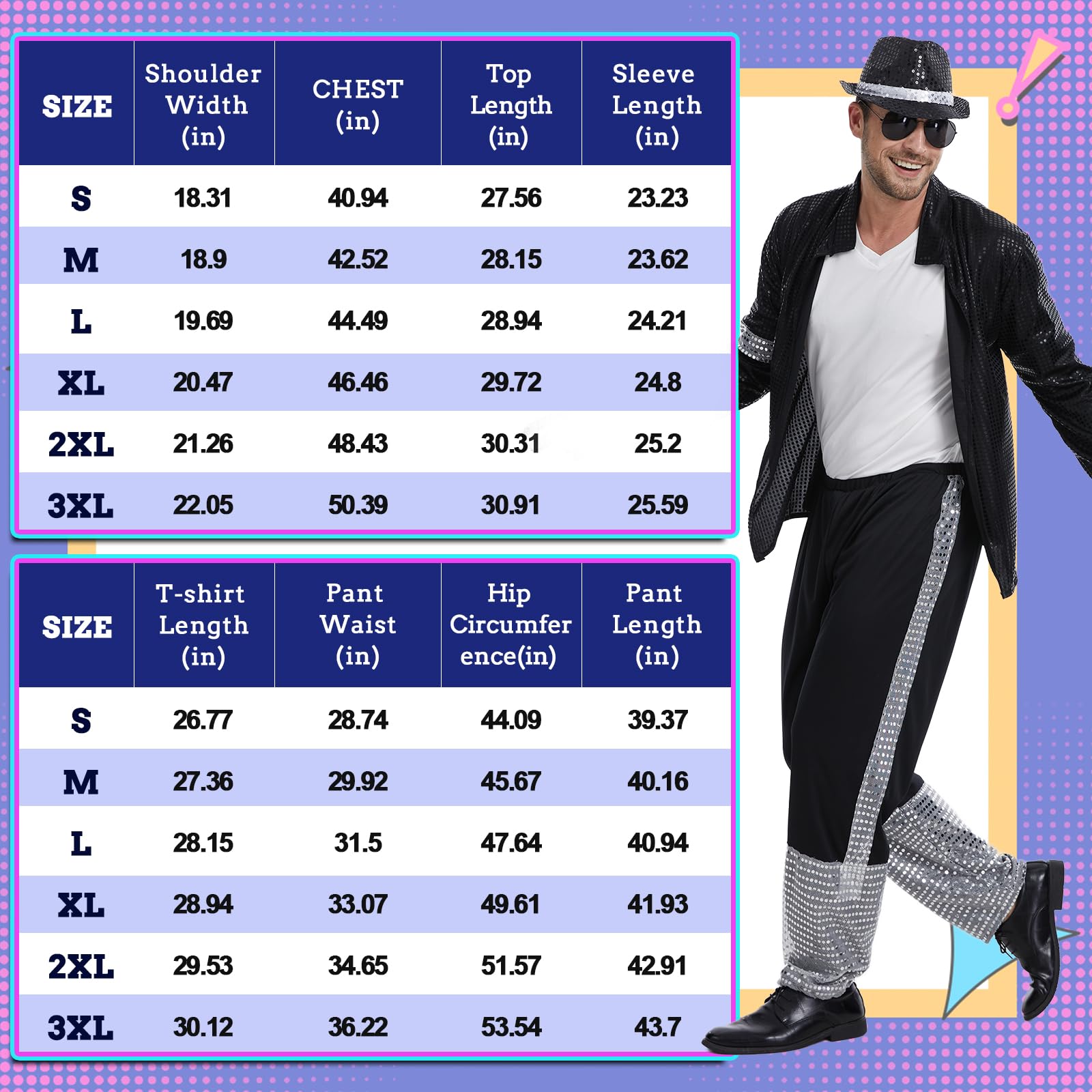 re del pop musicista costume adulti, pop star costume