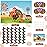 ASTARON Pin The Hat on Turkey Thanksgiving Pin The Tail Party Games Activities for Kids 36 Stickers Fall Festival Kids Birthday Family Party Games