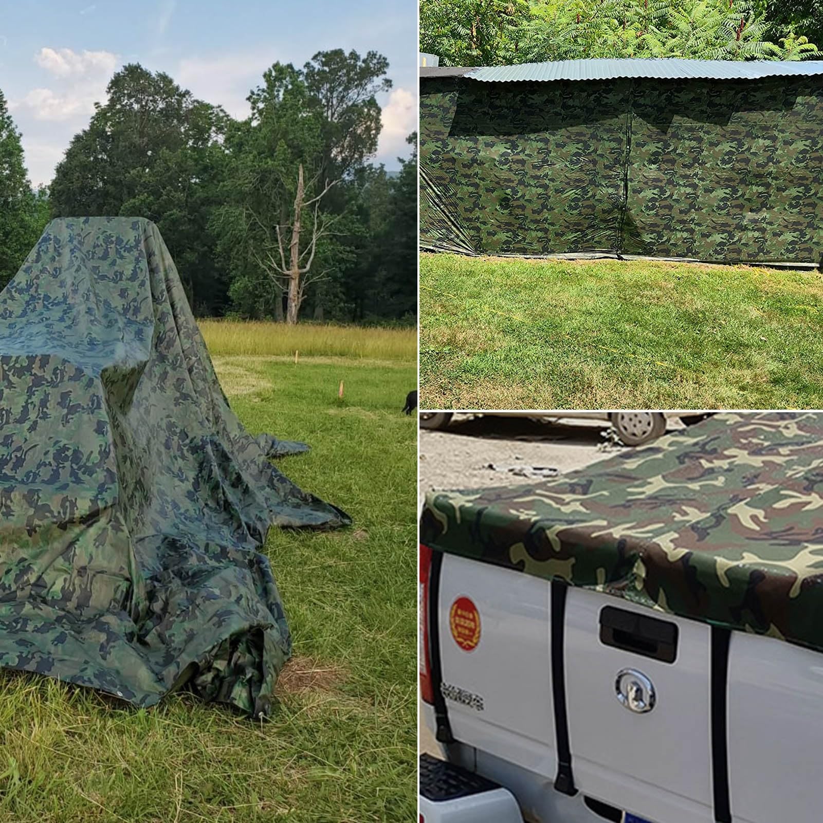Telo impermeabile 450 g/m² 1x1m 1x1.2m 1x2m 1.2x1.5m 1.5x1.5m 3x3m 4x6m Telo di fondo addensato per mobili da campeggio per caravan Telo di copertura(3x6m)