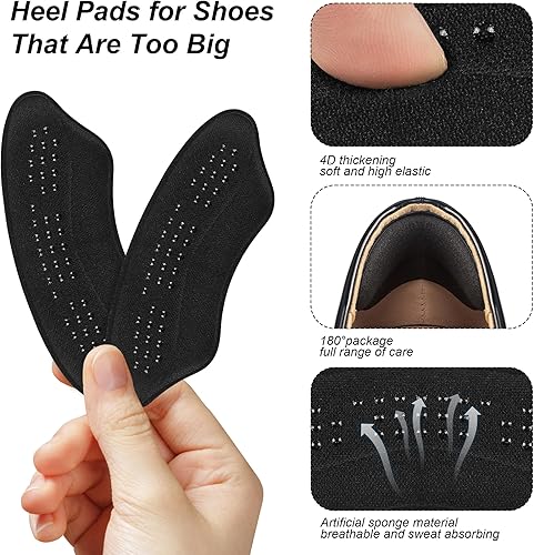 Miniatura 9 de Makryn Almohadillas de talón de espuma prémium para zapatos que son demasiado grandes, almohadillas para la parte trasera del talón, protectores de