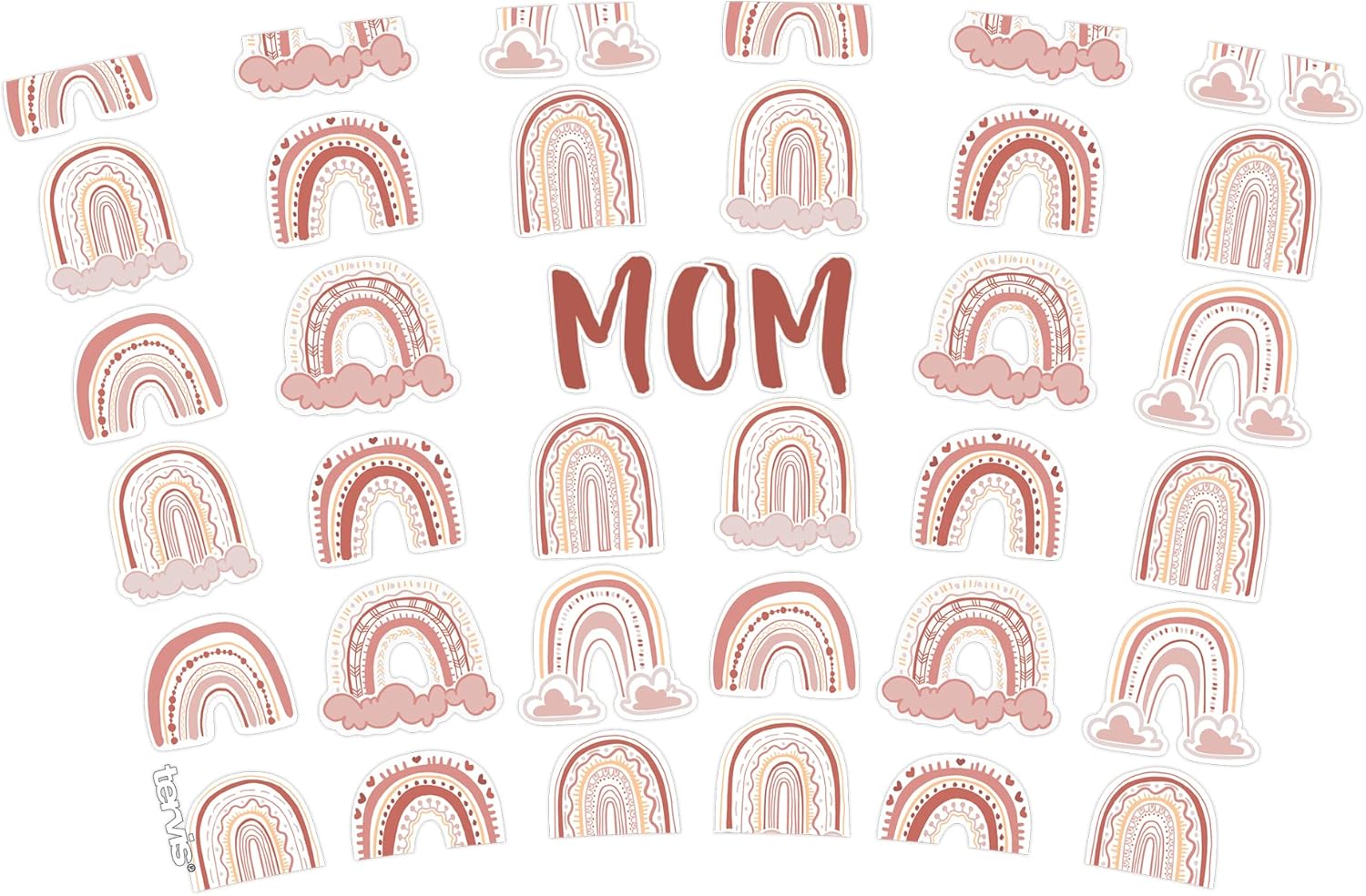 Tervis BOHO Rainbow Mom Made in USA Double Walled Insulated Tumbler Travel Cup Keeps Drinks Cold & Hot, 16oz, Mom - Image 2