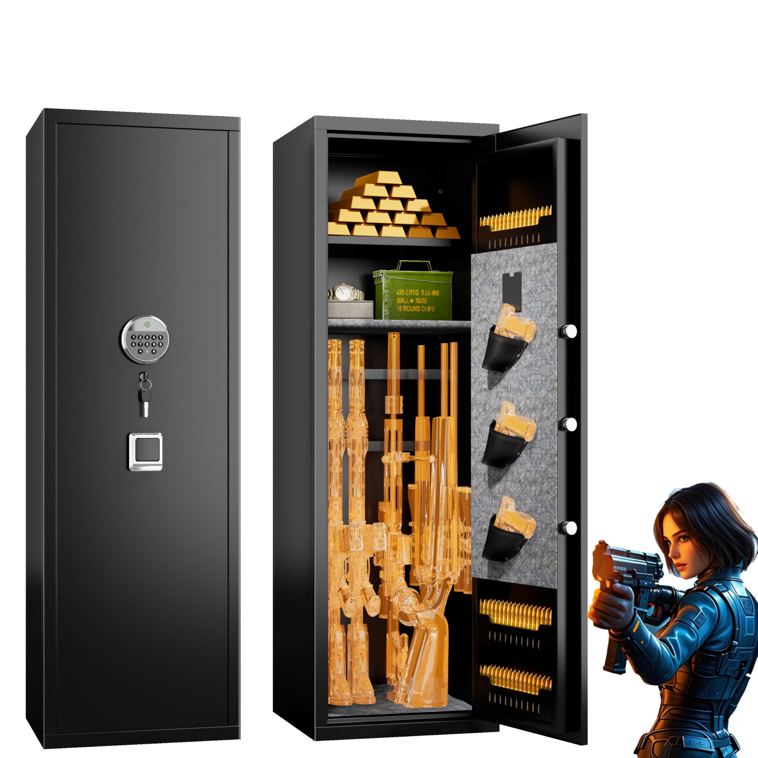 Metallitrend 5-Gun Fingerprint Safe