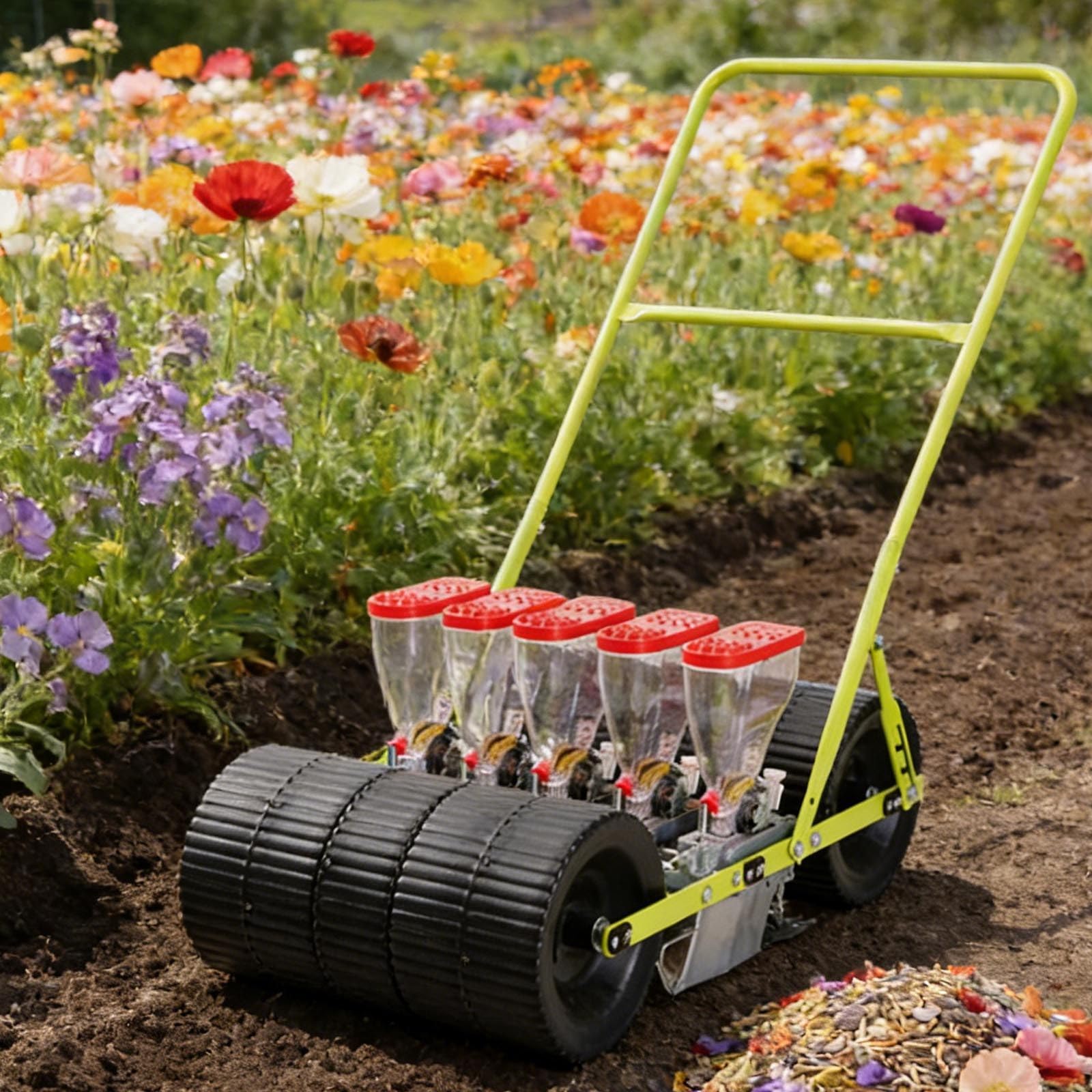 Sembradora manual de jardín | Herramienta de plantación de precisión para verduras en jardines, terrazas y laderas