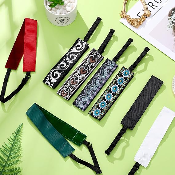 Sintege 8 Pcs Woman Elastic Headband Adjustable Non Slip Headbands,Classic | Adjustable Solid Color Boho Hair Bands for Women Sport Yoga Makeup Stylish Hairband