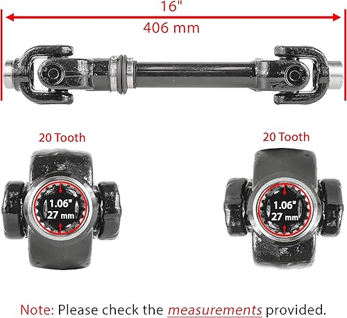 Miniatura 2 de Caltric Eje de transmisión de hélice trasero compatible con Can-am Commander Max 1000 4X4 EFI 2014 2015 2016 2017 2018 2019