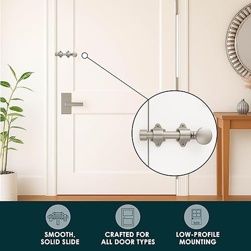 Miniatura 7 de Mega Handles Perno de puerta holandés  Pestillo de perno deslizante resistente de 4 pulgadas, pestillo deslizante fácil de instalar para puertas