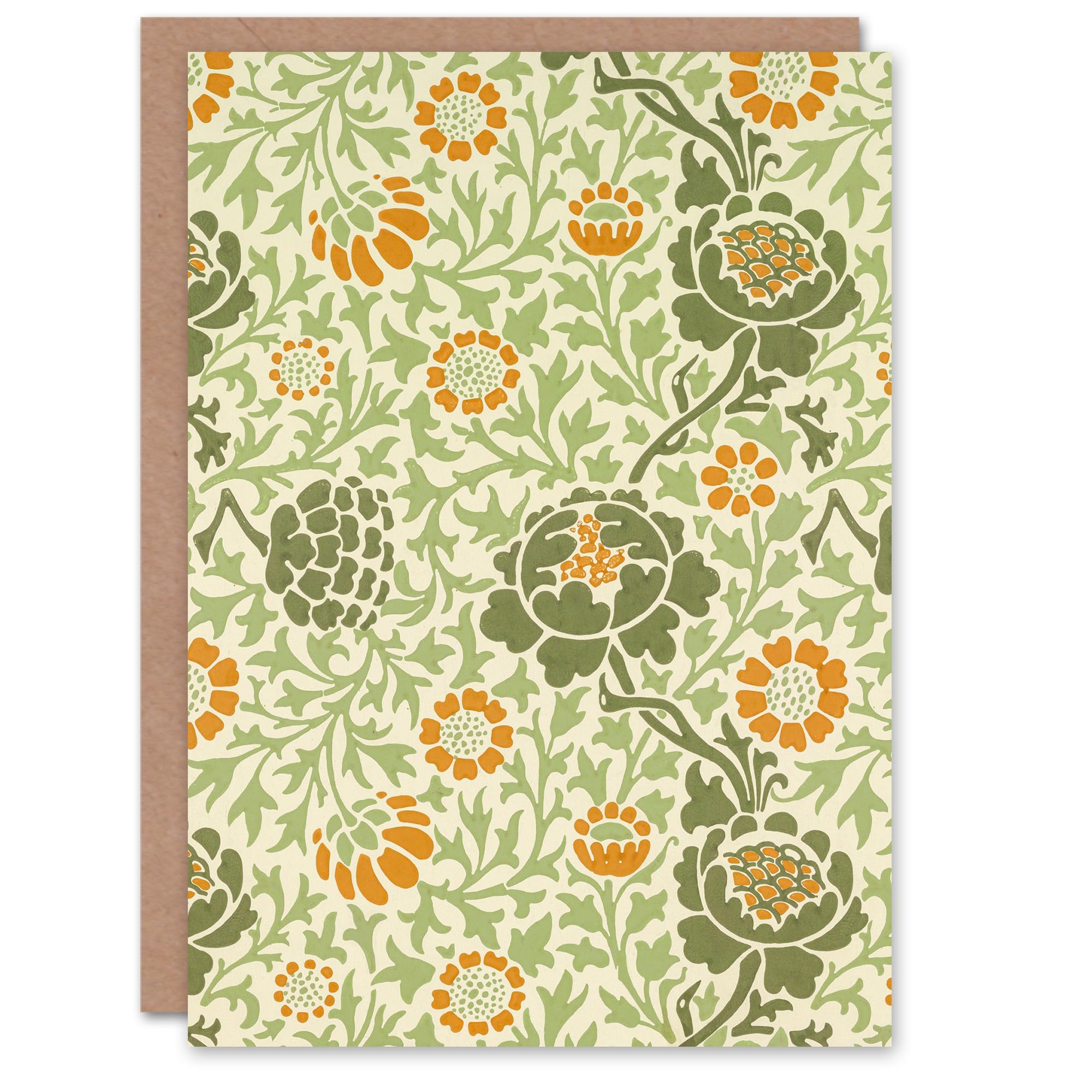 Artery8 William Morris Art Card Grafton 1883 Floral Motif