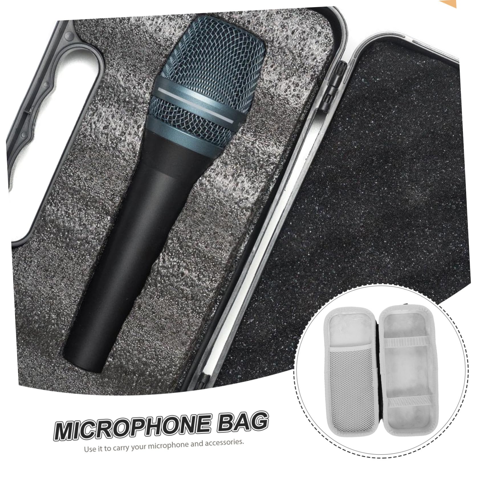 Mallette De Rangement Pour Microphone En Tissu Oxford, étui De