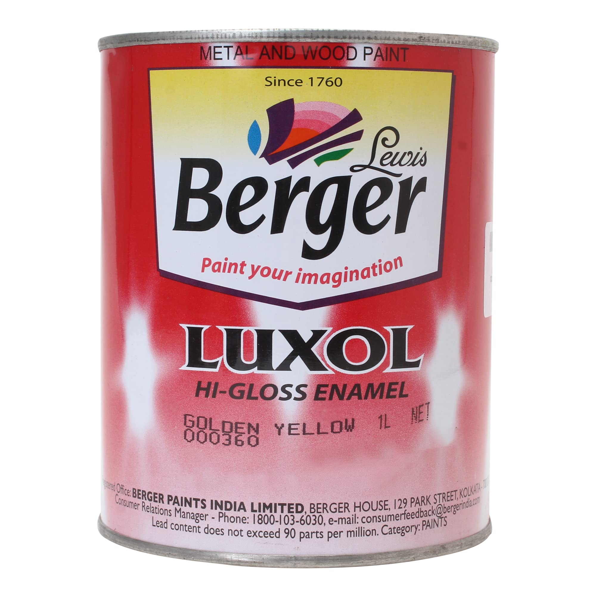 BERGER Luxol Hi Gloss Enamel-Golden Yellow 1Ltr (B0C3MDCKMT) Amazon Price History, Amazon Price Tracker