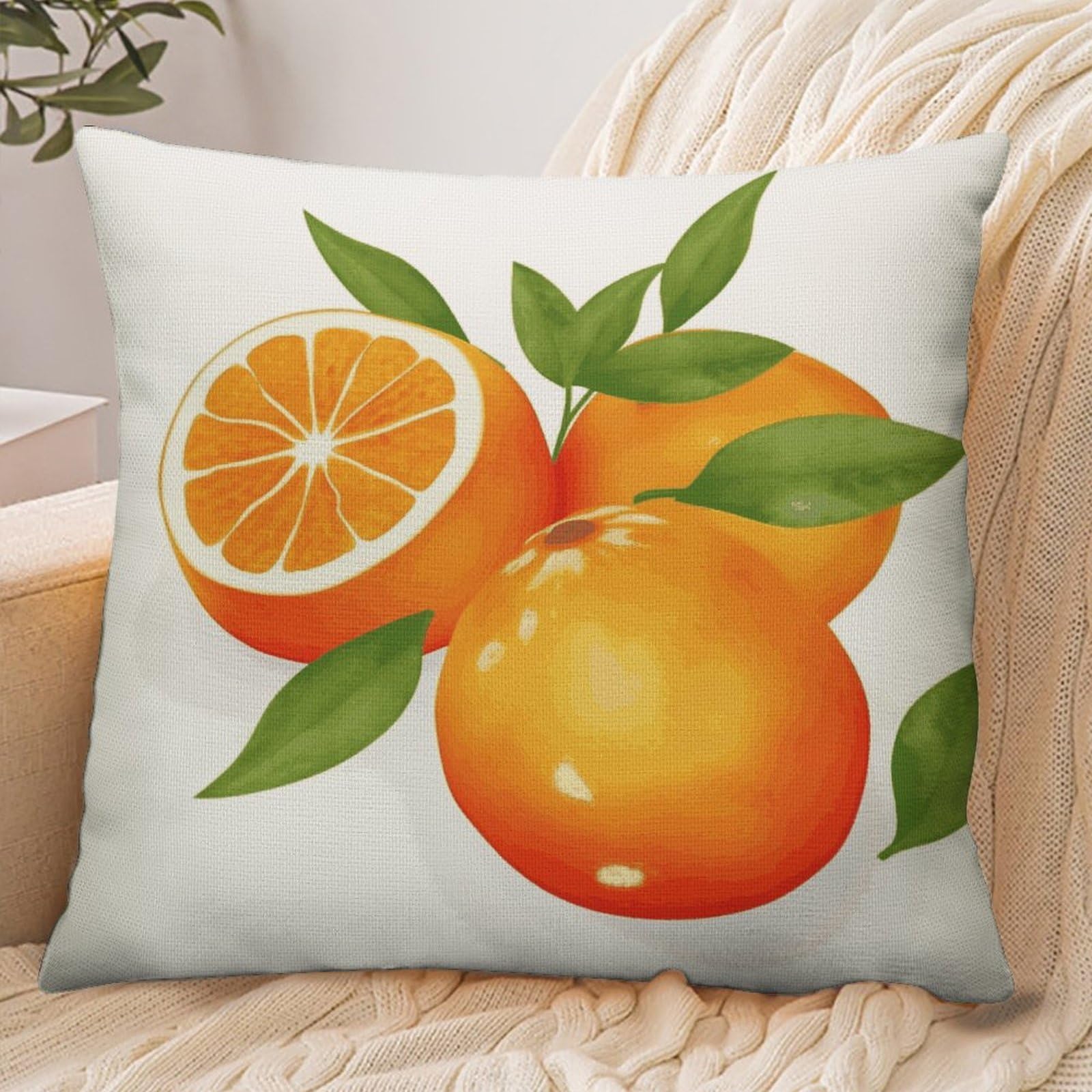 Fekiloot Style Orange Citrus Pillowcase Pillow Sham Pillow Case