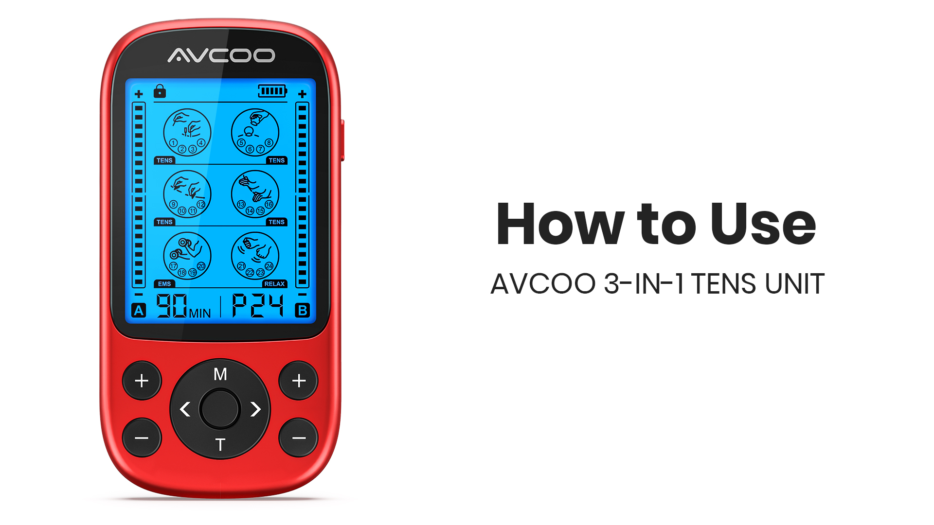 Amazon.com: AVCOO Dual Channel TENS Unit Muscle Stimulator