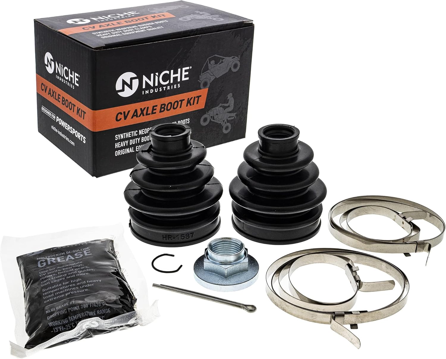 NICHE Front CV Axle Boot Kit For Yamaha Kodiak 450 BB5-2510H-00-00 ATV