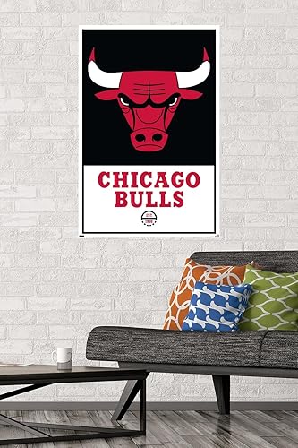 Miniatura 2 de Trends International NBA Chicago Bulls - Póster de pared con logotipo 21, 22.375 x 34 pulgadas, paquete de póster y montaje