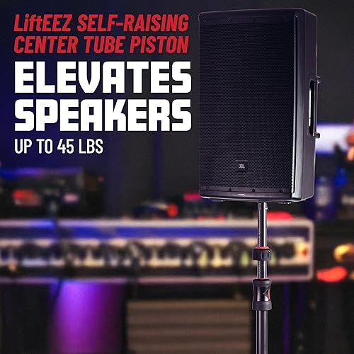 Miniatura 2 de Gator Frameworks Juego de 2 soportes para altavoces de la serie ID con bolsa de transporte acolchada de nailon, juego de 2 soportes (GFW-ID-SPKRSET)