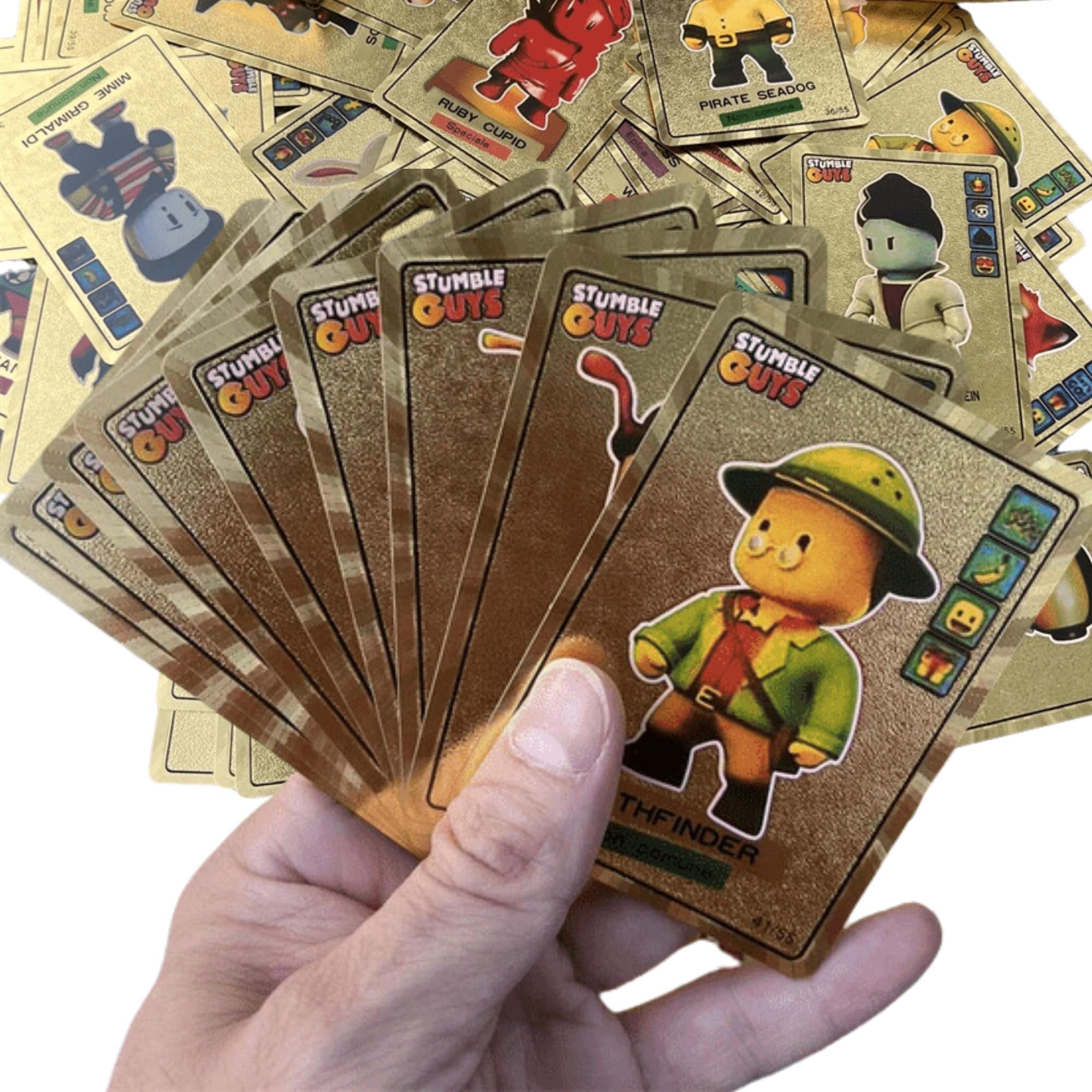 AW Anime WRLD Stumble Guys Cards Deck - Collectable/Trading Card Collection for Children - Deck of 55 Unique Cards