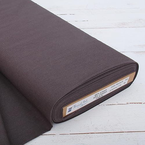 Miniatura 1 de Threadart The Yard - Tela de lino para bordar, tela de lino de algodón de alta calidad para bordado, punto de cruz, ropa, lienzo de lino, decoración