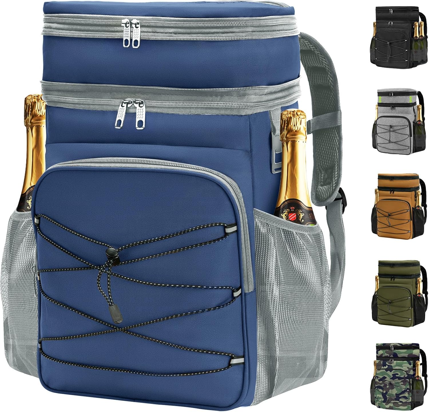 Expandable Backpack Coolers Insulated Leak Proof - 36/48 Cans Double Deck Cooler Backpack Waterproof - Soft Lightweight Portable Cooler Bag for Beach Picnic Camping Men and Women