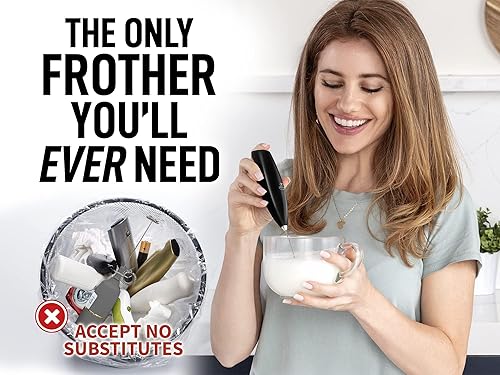 Miniatura 6 de Zulay - Espumador de leche para café con potente motor de titanio mejorado, batidor de mano, espumador de leche, mini mezclador para café, espuma