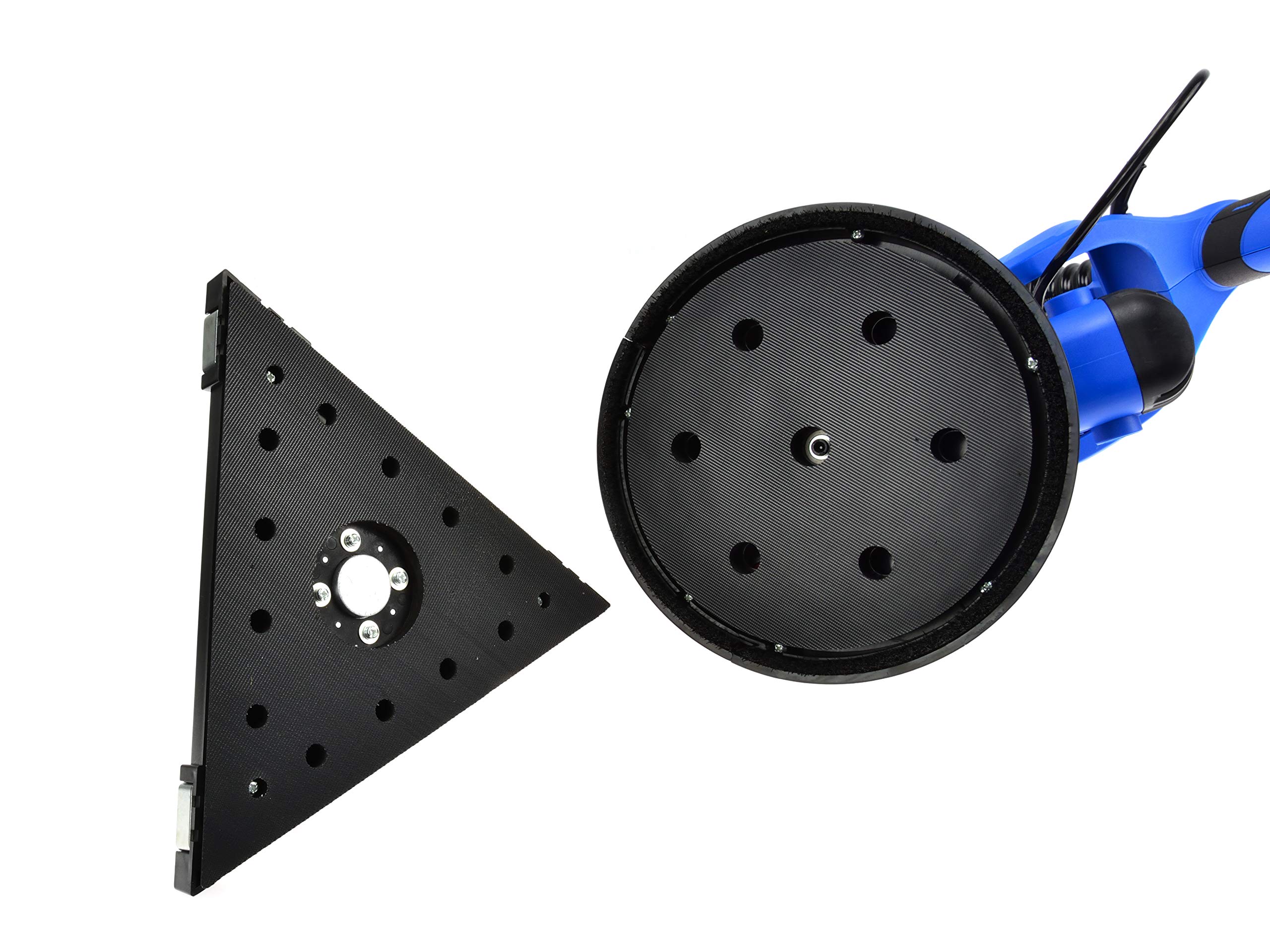 BSD Lijadora de Pared, Lijadora de Techo, Lijadora Telescópica 2 en 1, Lijadora Telescópica para Pared y Techo, Lijadora de Pared con Accesorios y 12 Papeles de Lija -710W, Ø 225mm, 800-1700 RPM