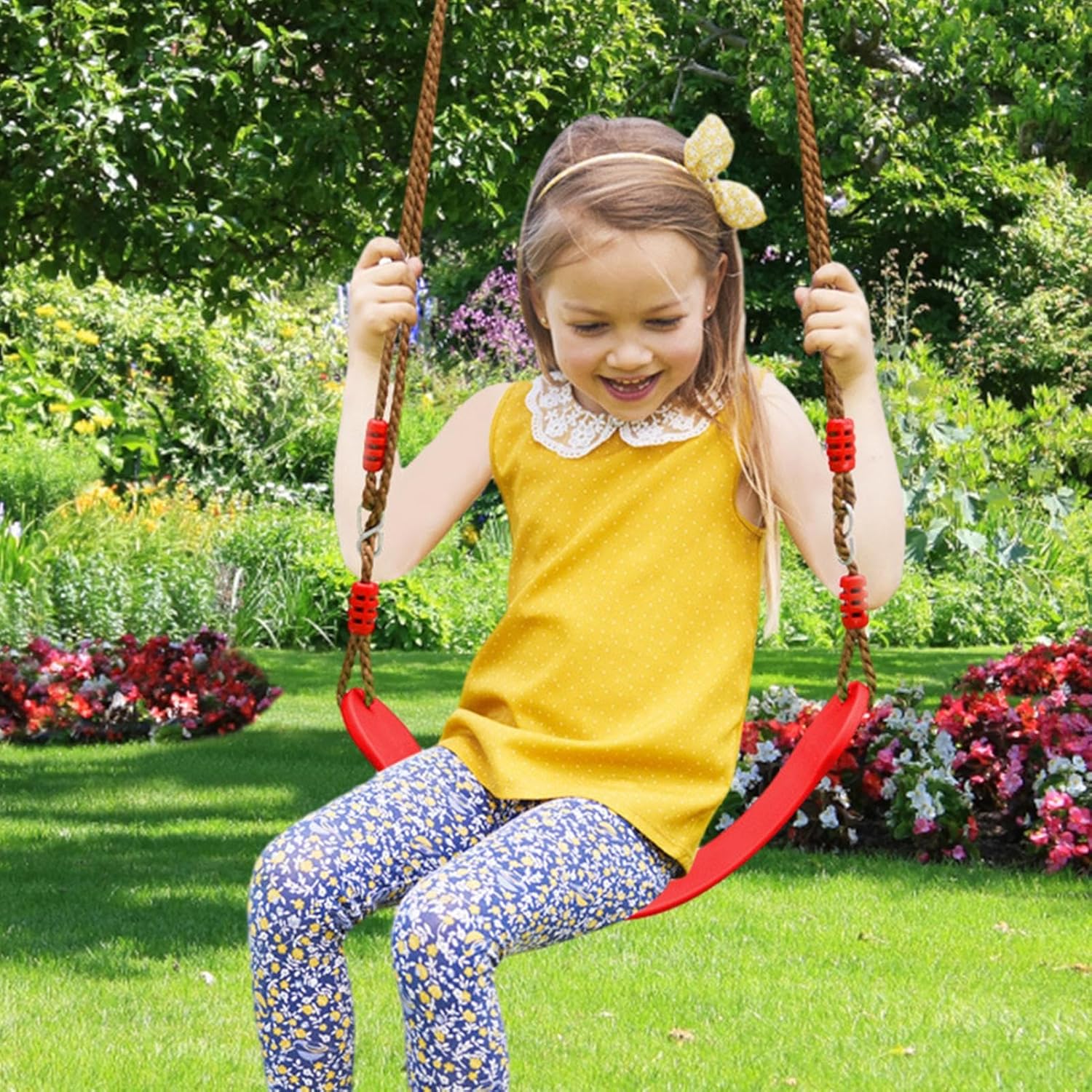 Playground Swing - EVA Anti-Slip Heavy Duty | Outdoor Playground Swing Seat | Obstacle Course Swings for Backyard Garden Park Kindergarten Boys Girls Prechoolers Pupils Children