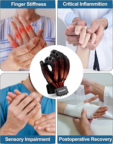 Miniatura 7 de Guantes de robot de rehabilitación, equipo de terapia de mano por accidente cerebrovascular, guantes de rehabilitación con calefacción, dispositivo