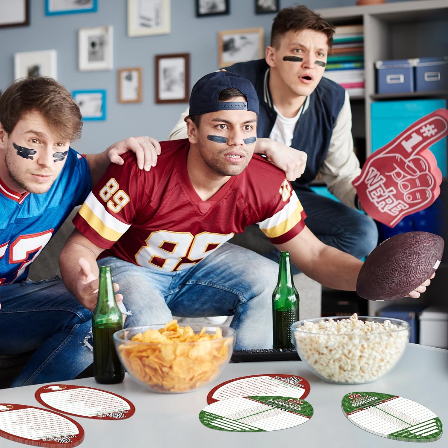 25 Pack Football Party Cards Double-Sided, 2 Games in 1 Football Game Cards for Super Football Bowl Game Day Sports Themed Parties - Image 6