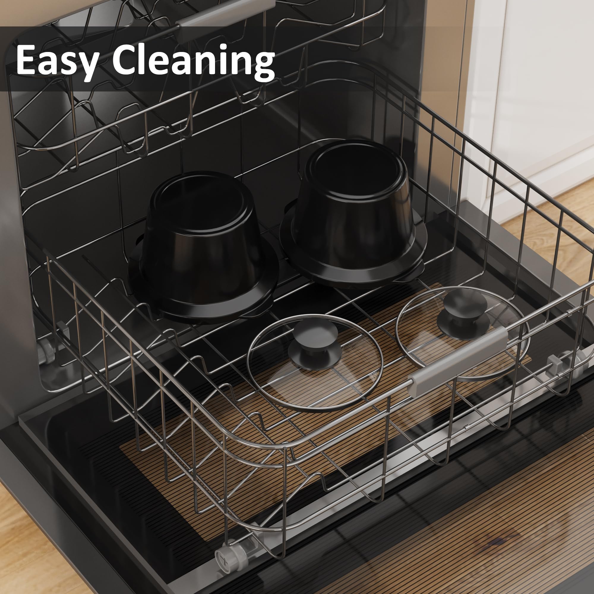 Podwójny wolnowar, 2 x 1,25 l, serwer bufetowy i podgrzewacz z 2 wyjmowanymi garnkami ceramicznymi, 3 regulowanymi ustawieniami temperatury i 2 widocznymi szklanymi pokrywkami