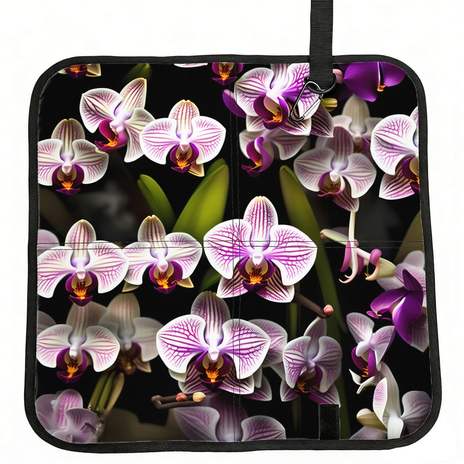 NImongt Orchids Print Portable Chair Pad Foldable Seat Cushion Outdoor Seating Office Picnic Camping